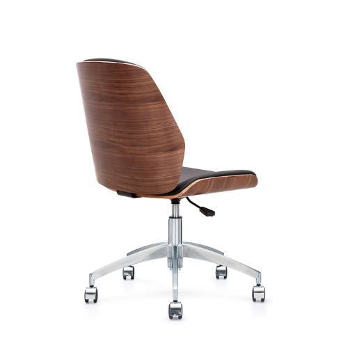 Ghế làm việc tại nhà lưng gỗ plywood đệm da: SG - C011 - $hienthicat